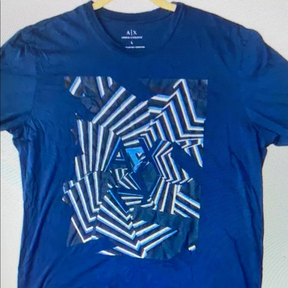 Armani exchance blue shirt large 100% cotton - Picture 1 of 1